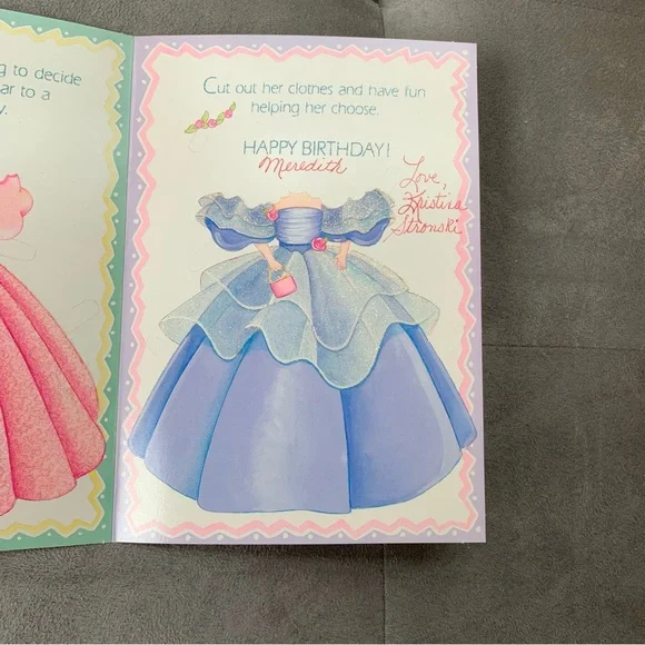 Vintage Barbie Paper Doll Birthday Card Cutout Outfits 1991 by Gibson Cards - Picture 6 of 11